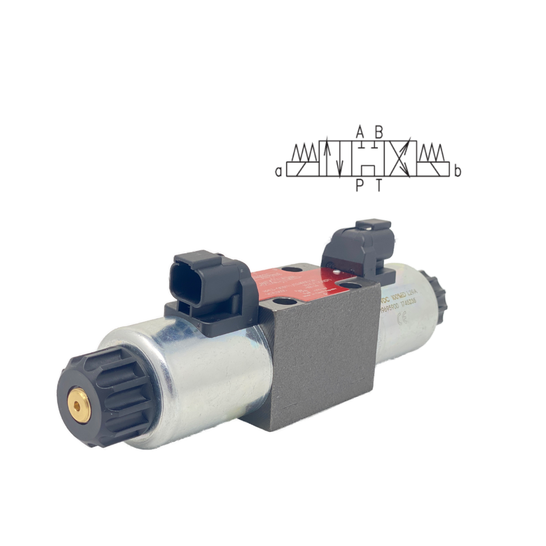 RPE3-063C11/02400E12A : Argo DCV, D03, 21GPM, 5100psi, 3P4W, 24 VDC, Deutsch, Spring Return, Tandem Spool