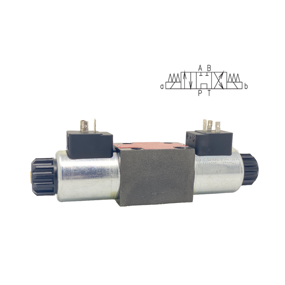 RPE3-063C11/12060E5 : Argo DCV, D03, 21GPM, 5100psi, 3P4W, 120 VAC, DIN, Spring Return, Tandem Spool