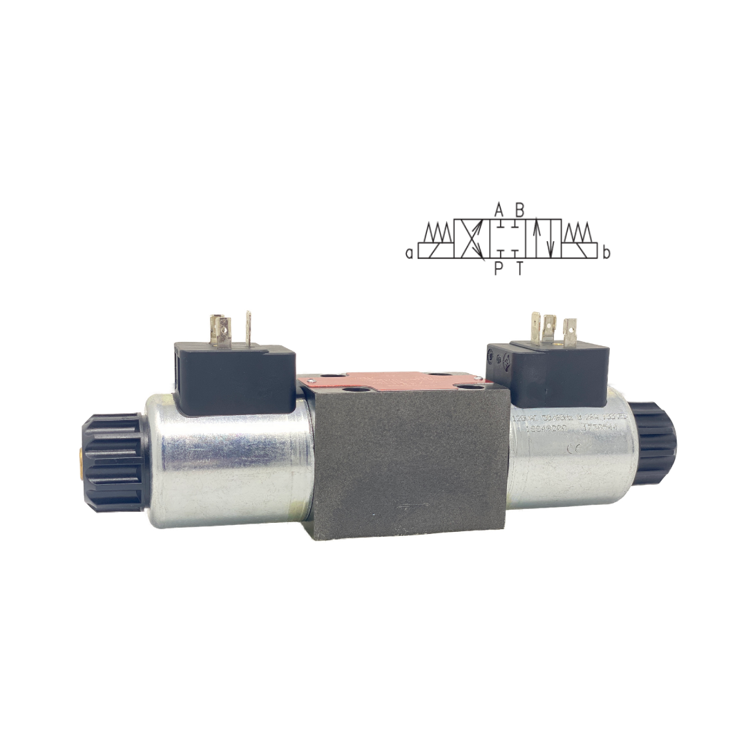 RPE3-063Z11/02400E1 : Argo DCV, D03, 21GPM, 5100psi, 3P4W, 24 VDC, DIN, Spring Return, Cylinder Spool