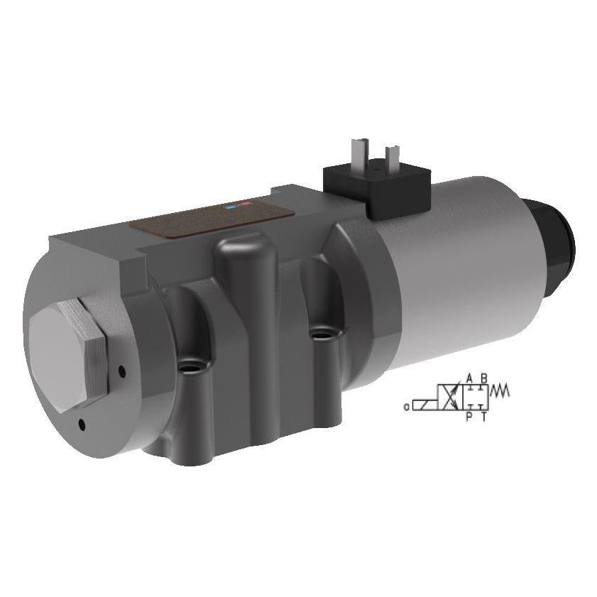 RPE4-102Z51/02400E1 : Argo DCV, D03, 21GPM, 5100psi, 2P4W, 24 VDC, DIN, Spring Return, PA and BT Neutral