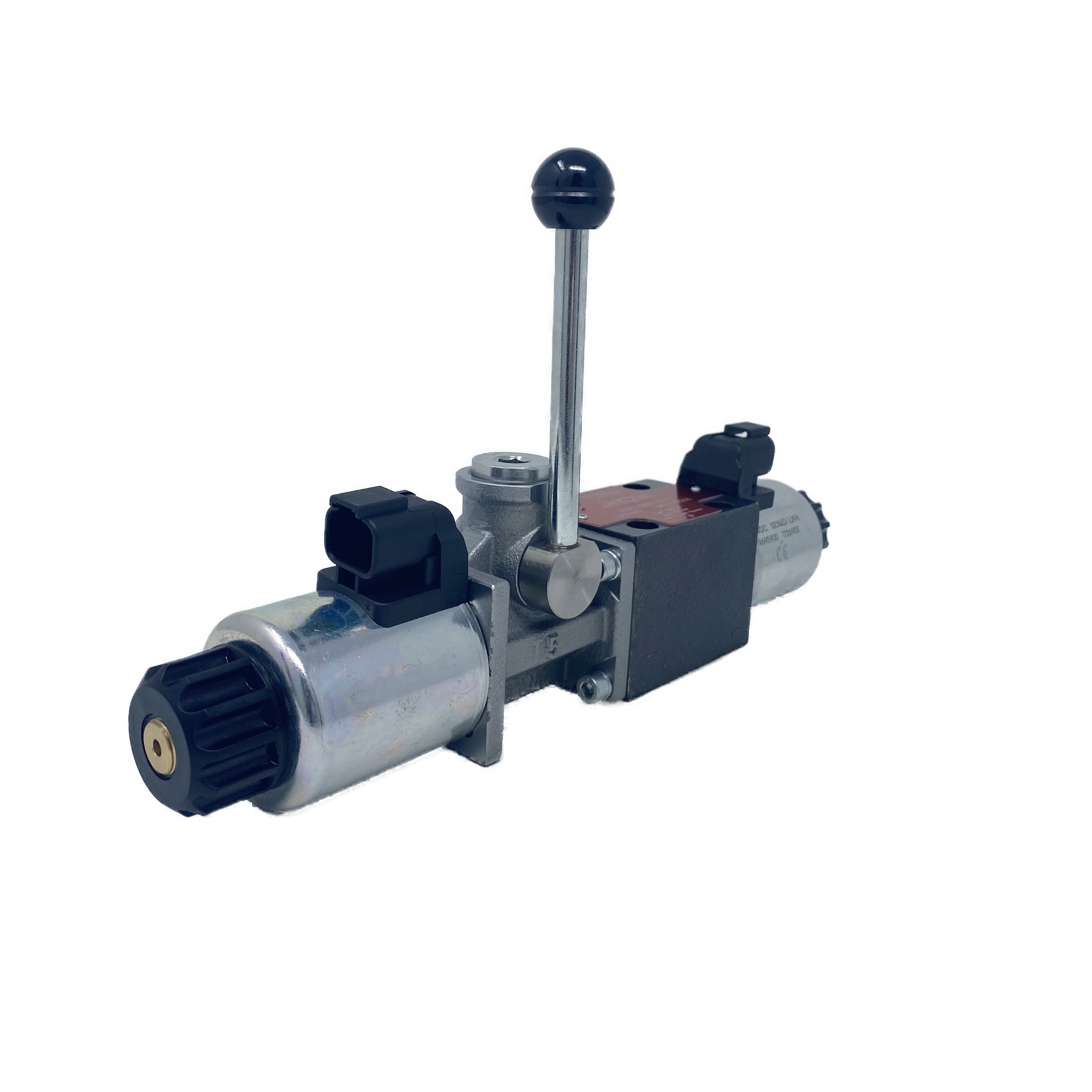 RPER3-063Z11/01200E12A/A19 : Argo Directional Control Valve w/ Override Lever, D03, 21GPM, 5100psi, 3P4W, 12 VDC, Deutsch, Spring Centered, Cylinder Spool