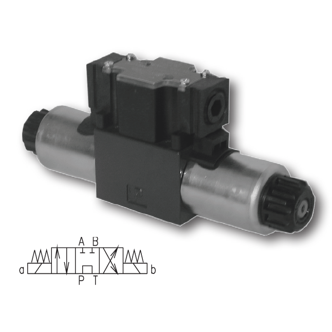 RPEW4-103C11/01200EW1K51 : Argo DCV, D05 (NG10), 37GPM, 5100psi, 3P4W, 12 VDC, Wiring Box with Lights, Spring Return, Tandem Spool