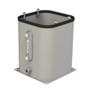 RVP03 : Magnaloy Reservoir, Vertical, Non-JIC, Bolt-On Top, Carbon Steel, 3-Gallon Capacity