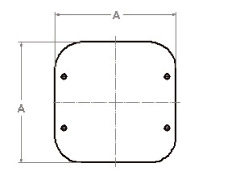 RVPT-1 : Magnaloy Reservoir Lid Cover Plate, Vertical Econo Series, 7GA, Blank Cover with Mounting Holes