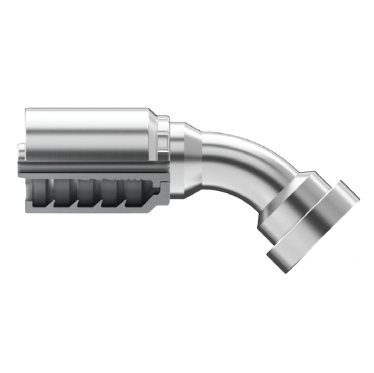 SE-FL45-2424 : Continental Hose Fitting, 1.5 (1-1/2") Hose ID, 1.5 Code 61, 45-Degree Connection