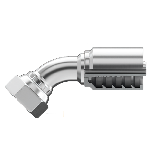 SE-JCFX45-3232 : Continental Hose Fitting, 2 Hose ID, 2-1/2-12 Female JIC, 45-Degree, Swivel Connection