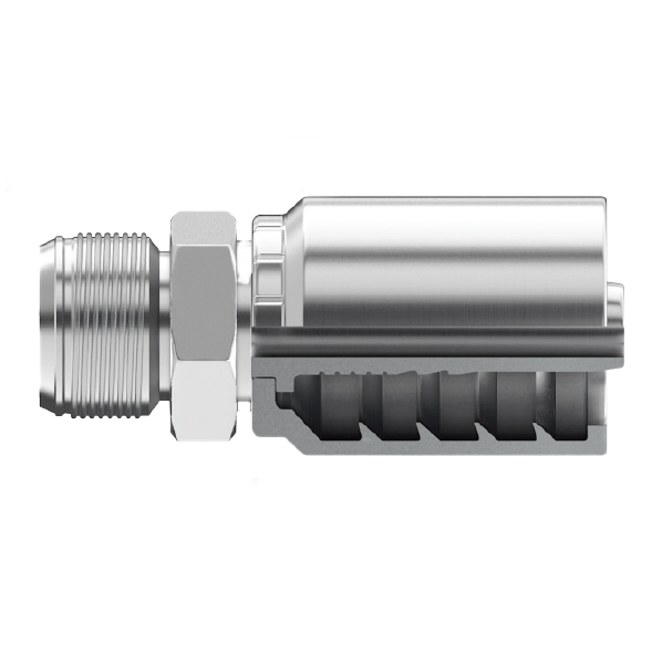 SE-JCM-3232 : Continental Hose Fitting, 2 Hose ID, 2-1/2-12 Male JIC, Straight, Rigid Connection