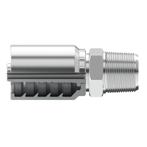 SE-NPM-3232 : Continental Hose Fitting, 2 Hose ID, 2-11-1/2 Male NPT, Straight, Rigid Connection