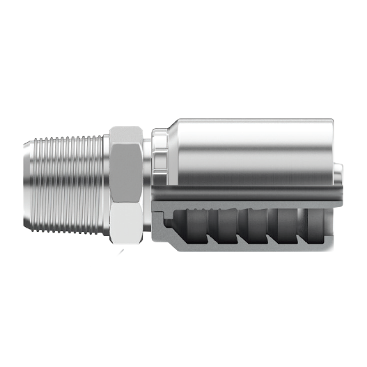 SE-NPMAPI-2424 : Continental Hose Fitting, 1.5 (1-1/2") Hose ID, 1-1/2-11-1/2 Male NPM, Straight, Rigid Connection