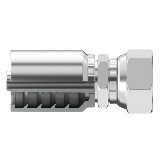 SE-OFFX-2424 : Continental Hose Fitting, 1.5 (1-1/2") Hose ID, 2-12 Female ORFS, Straight, Swivel Connection