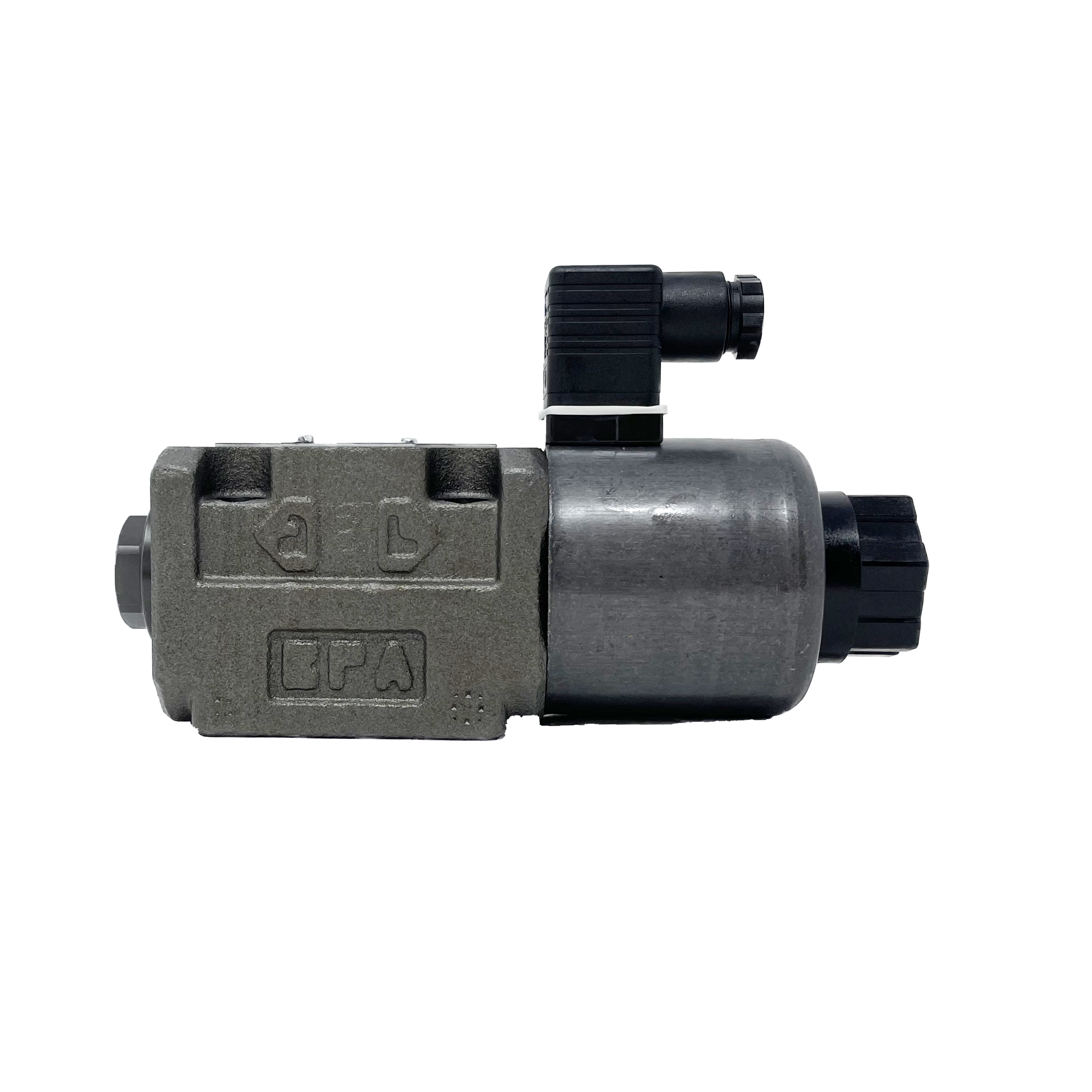 SA-G03-A5-D2-E21 : Nachi Solenoid Valve, 3P4W, D05 (NG10), 34.3GPM, 5075psi, All Ports Blocked Neutral, 24 VDC, DIN