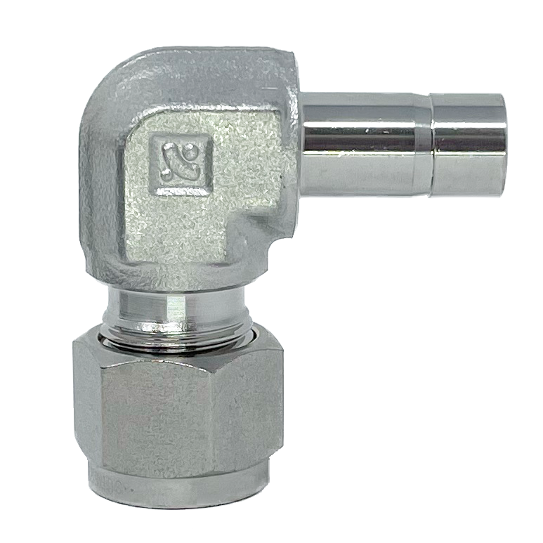 SAE-4 : Superlok 1/4" O.D. Tube X 1/4" Tube Stub 90-Degree Reducer Elbow