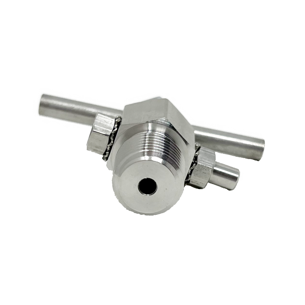 SBLV-M-4N-BH : Superlok Bleed Vent Valve, 1/4" MNPT, Back-Stop Screw, Vent Tube, Bar Handle