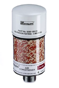 SDB-061-CV/2 : Stauff Desiccant Breather with Check, 3/8" BSP, 5.63 Dia, No Adapter Plate, No Indicator, Standard Drying Agent, With Check Valve