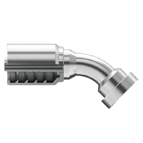 SG-FL45-0808 : Continental Hose Fitting, 0.75 (3/4") Hose ID, 3/4 Code 61, 45-Degree Connection