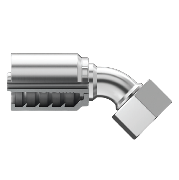 SG-OFFX45-1620 : Continental Hose Fitting, 1 Hose ID, 1-11/16-12 Female ORFS, 45-Degree, Swivel Connection