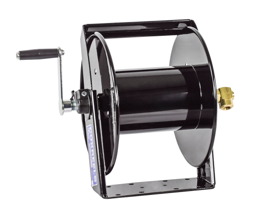 SM12-3-100 : Coxreels SM12-3-100 Swivel Mount Hand Crank Hose Reel, 3/8" ID, 100' capacity, NO HOSE, 4000psi