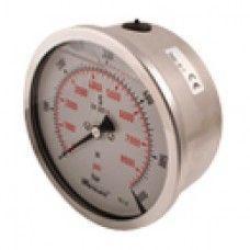SPG-100-02000-05-P-N08 : Stauff Pressure Gauge, 4" Face, 0-2000psi, 1/2" NPT, Center Back