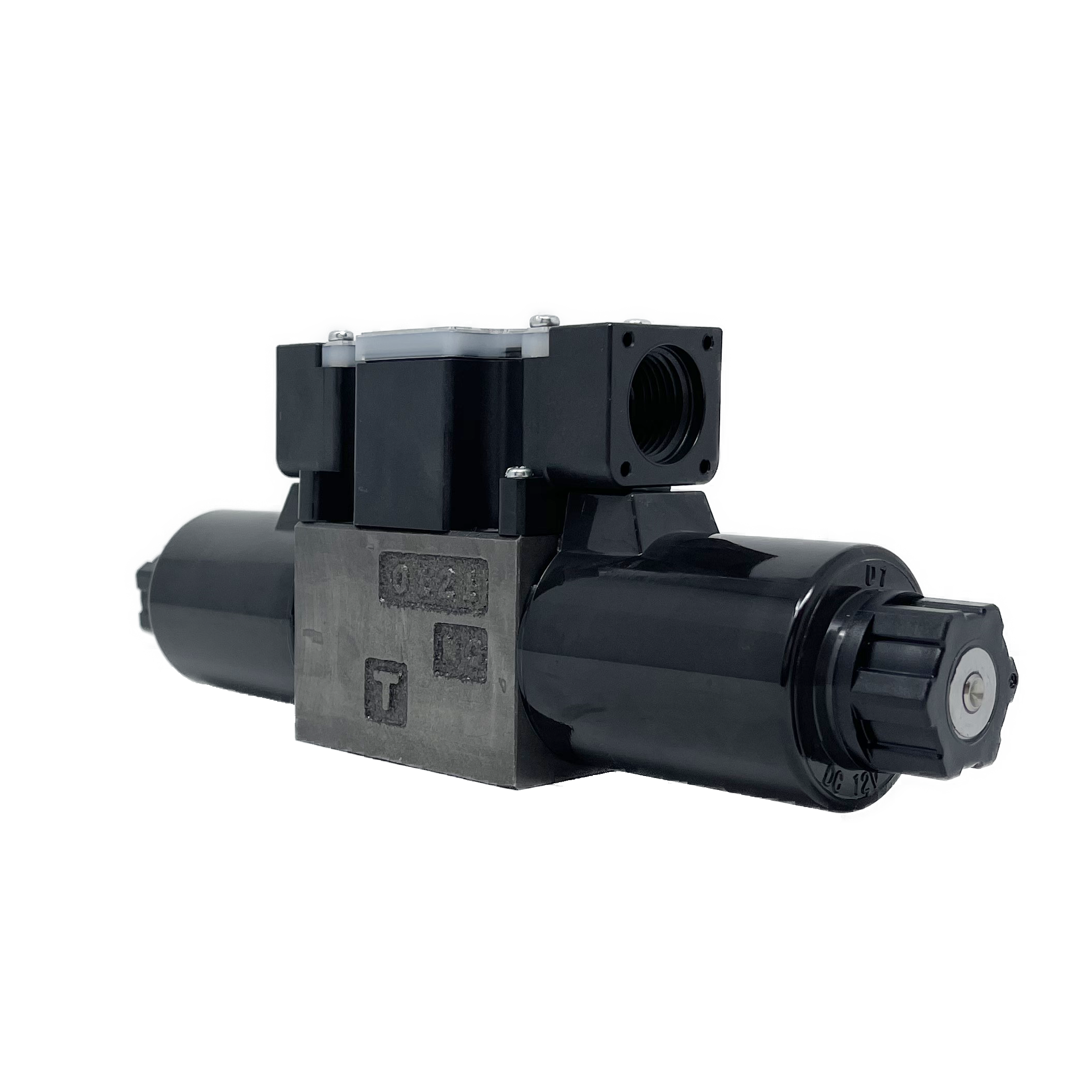SS-G01-C7Y-R-D2-E31 : Nachi Solenoid Valve, 3P4W, D03 (NG6), 13.2GPM, 5075psi, P to T with A & B Blocked in Neutral, 24 VDC, Wiring Box with Lights