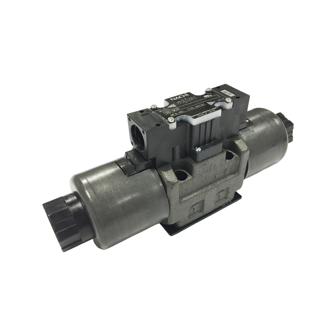 SS-G03-C4-R-C115-E22 : Nachi Solenoid Valve, 3P4W, D05 (NG10), 34.3GPM, 5075psi, All Ports Open Neutral, 110 VAC, Wiring Box with Lights
