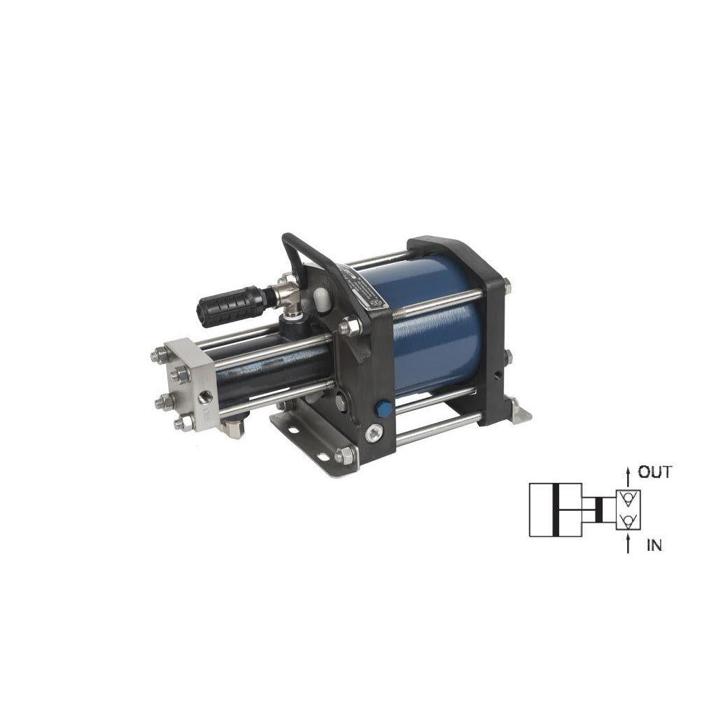 5G-SS-14 : HII Gas Booster, Single Acting, Single Drive, Single Stage, 1300psi, 7in3 (115cc), Combo Port Inlet, Combo Port Outlet