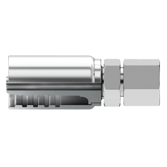 T8-NPF-0808 : Continental Hose Fitting, 0.5 (1/2") Hose ID, 1/2-14 Female NPTF, Straight, Rigid Connection