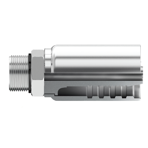 T8-OBM-0808 : Continental Hose Fitting, 0.5 (1/2") Hose ID, 3/4-16 Male ORB, Straight, Rigid Connection