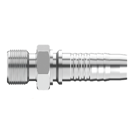 UC-DHM-0622 : Continental Hose Fitting, 0.375 (3/8") Hose ID, 22x1.5 Male DIN Heavy, Straight, Rigid Connection