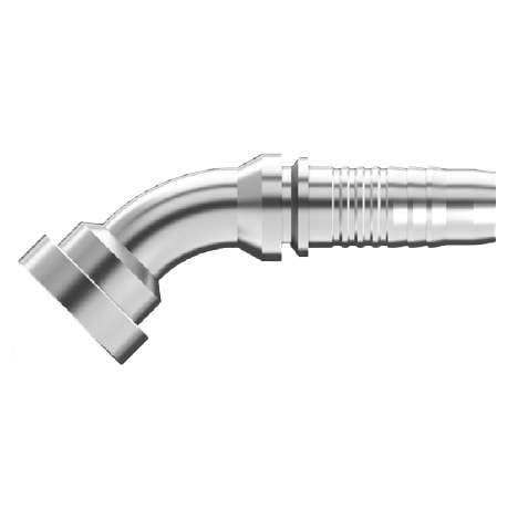 UC-FH45-1212 : Continental Hose Fitting, 0.75 (3/4") Hose ID, 3/4 Code 62, 45-Degree Connection