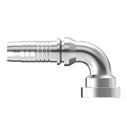 UC-FL90-1216 : Continental Hose Fitting, 0.75 (3/4") Hose ID, 1 Code 61, 90-Degree Connection