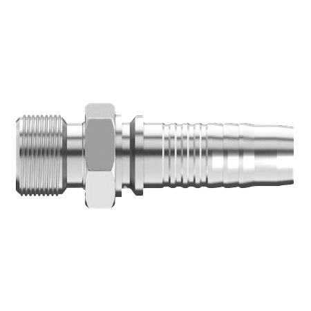 UC-OFM-0708 : Continental Hose Fitting, 0.40625 (13/32) Hose ID, 13/16-16 Male ORFS, Straight, Rigid Connection