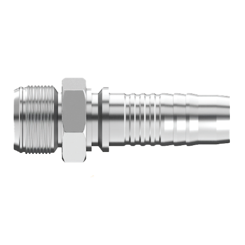 UC-SFM-0608 : Continental Hose Fitting, 0.375 (3/8") Hose ID, 3/4-16 Male SAE 45, Straight, Rigid Connection
