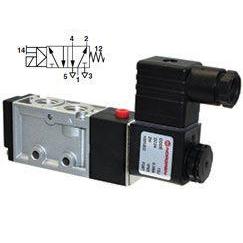 V51R517A-A218JB : Norgren V51 Series, Two-Position, Five-Way valve, Solenoid Actuated, Spring Return, 110/120VAC, 1/4 inch NPT p