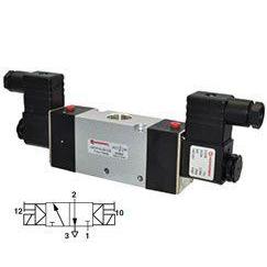 V53T411A-A213JB : Norgren V53 Series, 1/2" NPT, Two-Position, Three-Way, Dual Solenoid Actuated, 24VDC, 22mm standard Connector