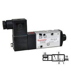 V60P417A-A213JB : Norgren V60 Series 1/8" NPT Two-Position, Three-Way, Normally Closed, Internal Pilot, Spring Return, Locking, 24VDC, Cable Grip 0-240VAC/VDC