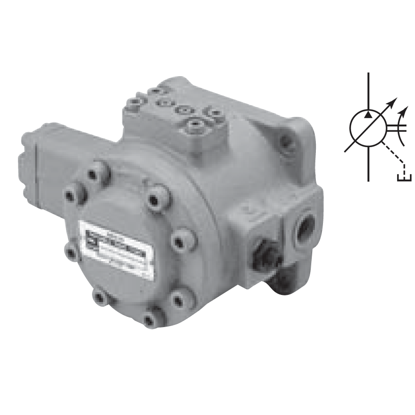 VDR-11B-1A3-1A3-U-22 : Nachi Variable Double Vane Pump, Special Flange, 3/4" Bore x 3/16" Key, 16cc, 7.9GPM, 435 to 1015psi Vent Side, 16.6cc, 7.9GPM, 435 to 1015psi Shaft Side