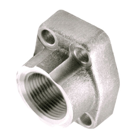 W45-12-12 : AFP NPTF Threaded Flange, Smooth Flat Face (no O-Ring Groove), Steel, 0.75 (3/4") NPTF x 0.75 (3/4") Code 62, no Bolts or O-Rings Included