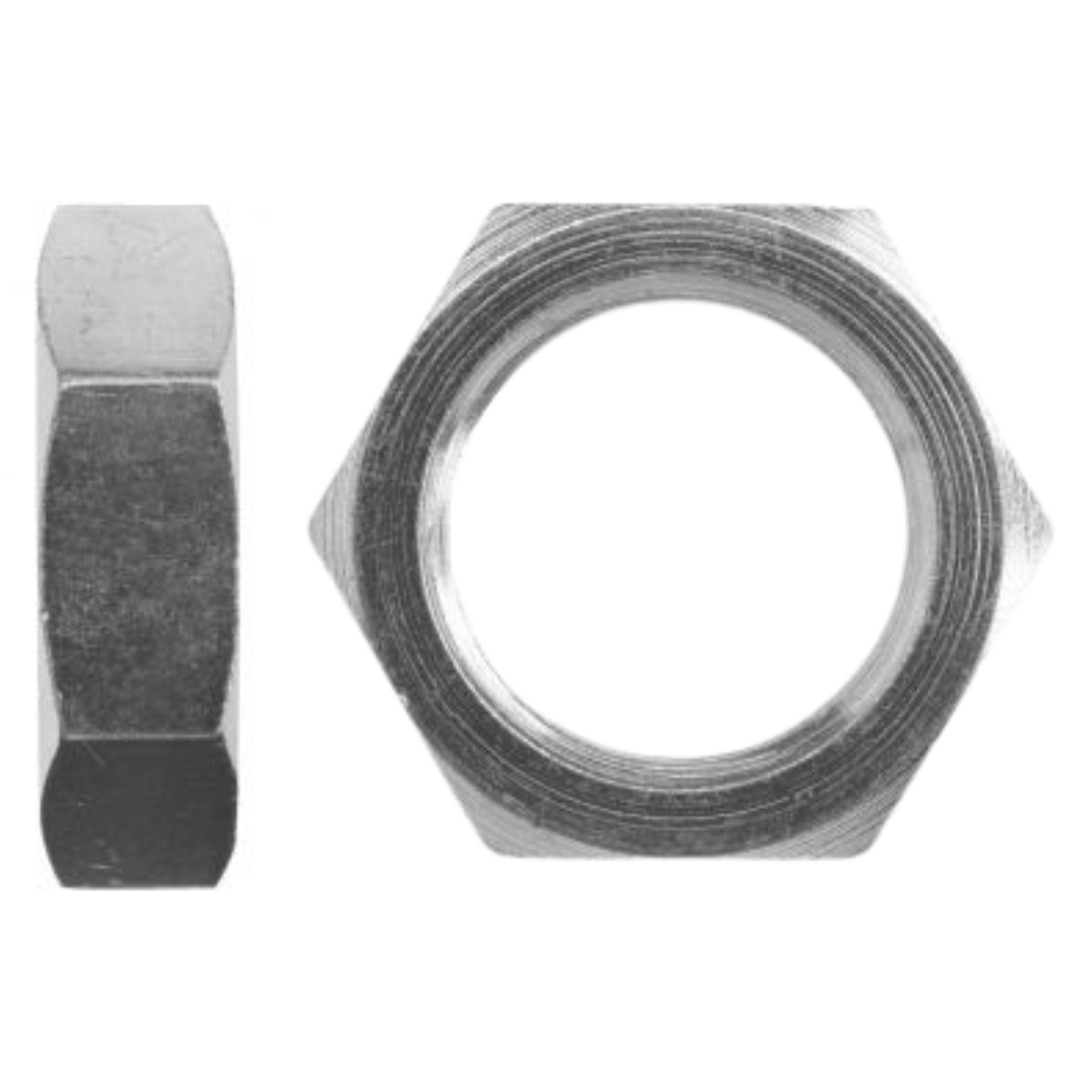 0306-N-04 : OneHydraulics Steel BULN Backup Lock Nut, 7/16-20 (-04) Female JIC