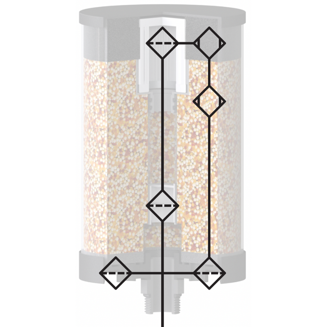 VV-D 1L N1/2"m : Giebel VV-D Desiccant Breather Dryer, Disposable, No Check Valve, 0-50 ml Water Capacity, NBR Seals, 2-Micron Filter Fleece, 1/2" Male NPT