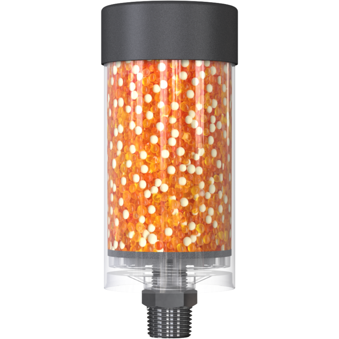 VV-D 1L N1/2"m : Giebel VV-D Desiccant Breather Dryer, Disposable, No Check Valve, 0-50 ml Water Capacity, NBR Seals, 2-Micron Filter Fleece, 1/2" Male NPT