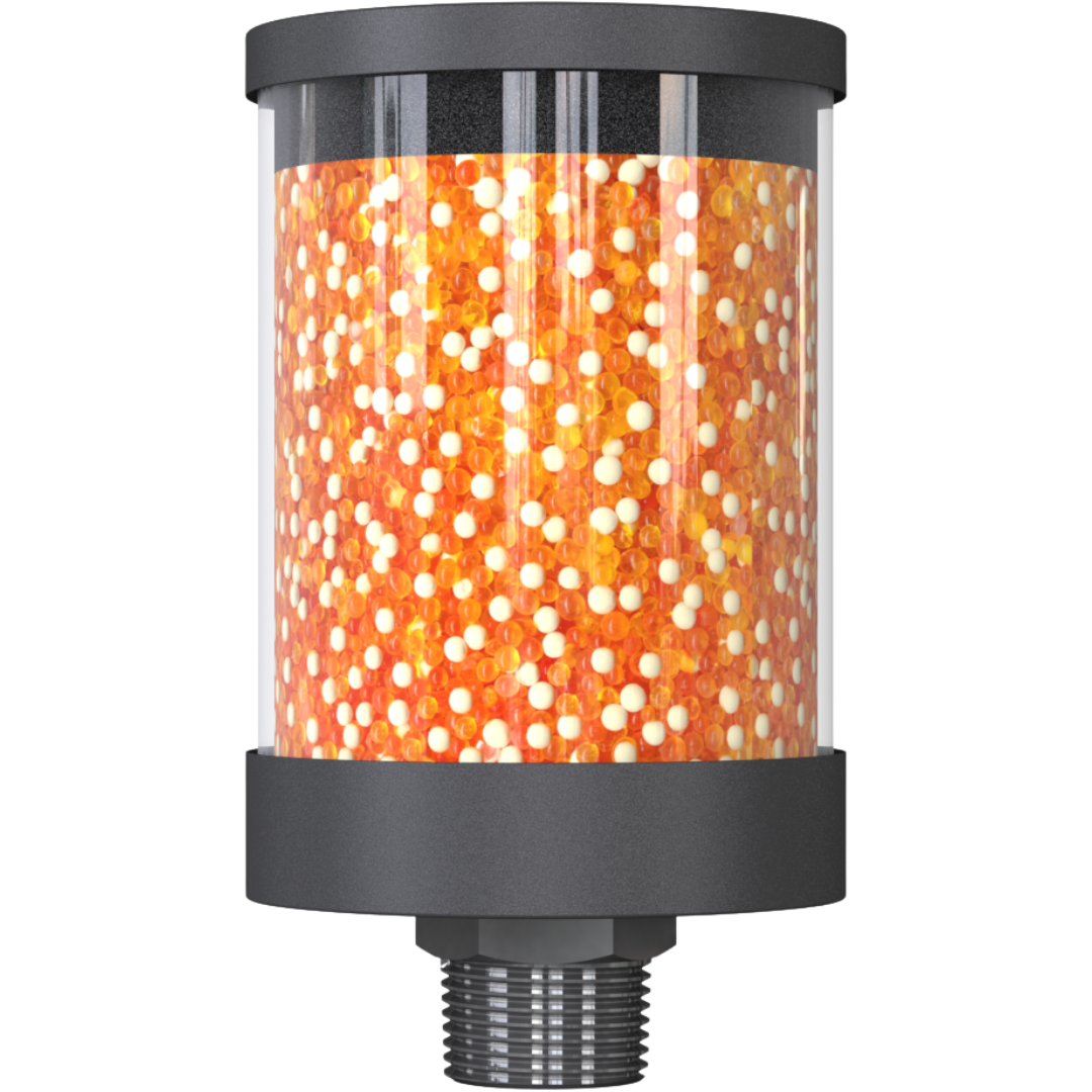 VV-D 2M N1"m : Giebel VV-D Desiccant Breather Dryer, Disposable, No Check Valve, 51-200 ml Water Capacity, FKM Seals, 3-Micron Paper Filter, 1" Male NPT