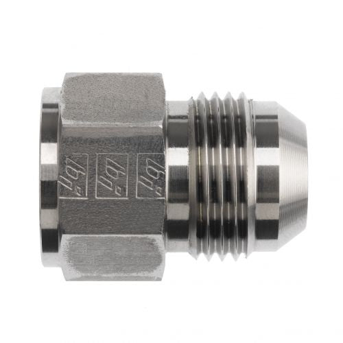 2406-04-06-OHI-SS : OHI 0.25 (1/4") Female JIC x 0.375 (3/8") Male JIC Straight Reducer, Stainless Steel