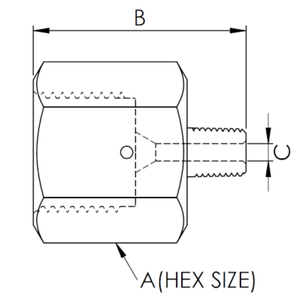 X4N06HF15-K : OneXtreme Adapter, 0.25 (1/4") Male NPT x 0.75 (3/4") Female HP, 15,000psi