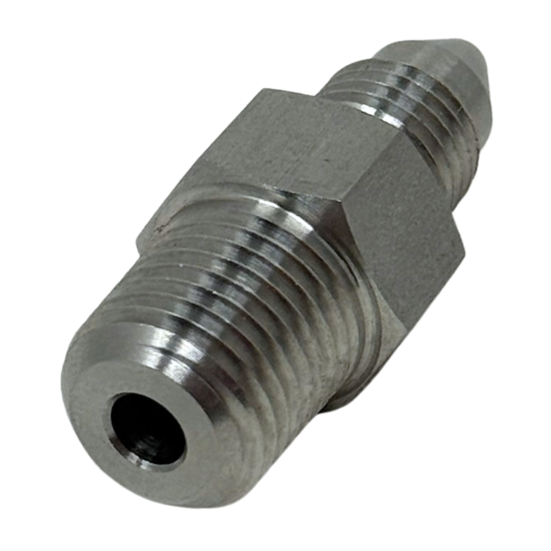 X6N04M15 : OneXtreme Adapter, 0.375 (3/8") Male NPT x 0.25 (1/4") Female MP, 15,000psi