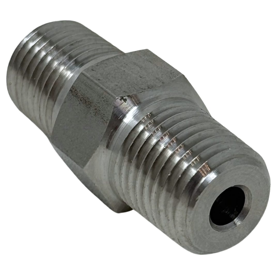 X4N04N-6-15 : OneXtreme Adapter, 0.25 (1/4") Male NPT x 0.25 (1/4") Male NPT, 15,000psi