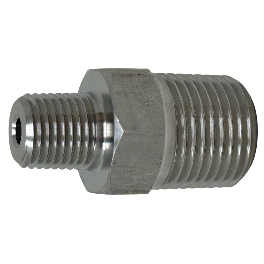 X2N06N15 : OneXtreme Adapter, 0.125 (1/8") Male NPT x 0.75 (3/4") Male NPT, 15,000psi