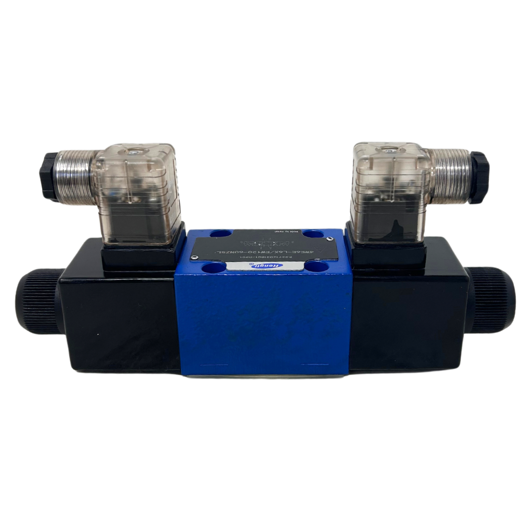 4WE6E-L6X/EW120-60N/75L-FIRE : FIRE SALE Hengli, Directional valve, D03, 4-way, 3-position, spring center… - ALL SALES FINAL