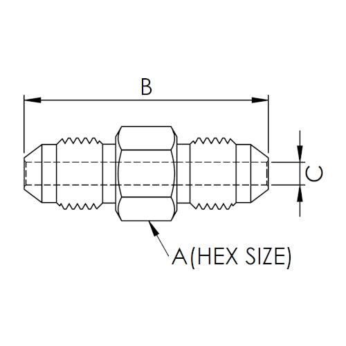 X16J16J10 : OneXtreme Adapter, 1" Male JIC x 1" Male JIC, 10,000psi