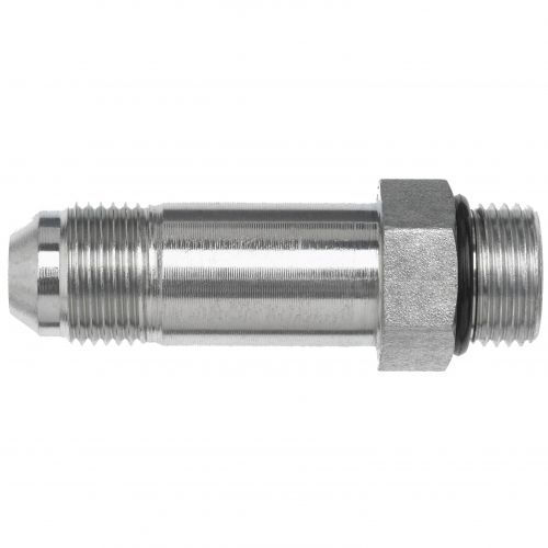 6400-L-08-06-O : OneHydraulics Straight Steel Long Adapter, 3/4-16 (-08) Male JIC x 9/16-18 (-06) Male ORB, 6000psi