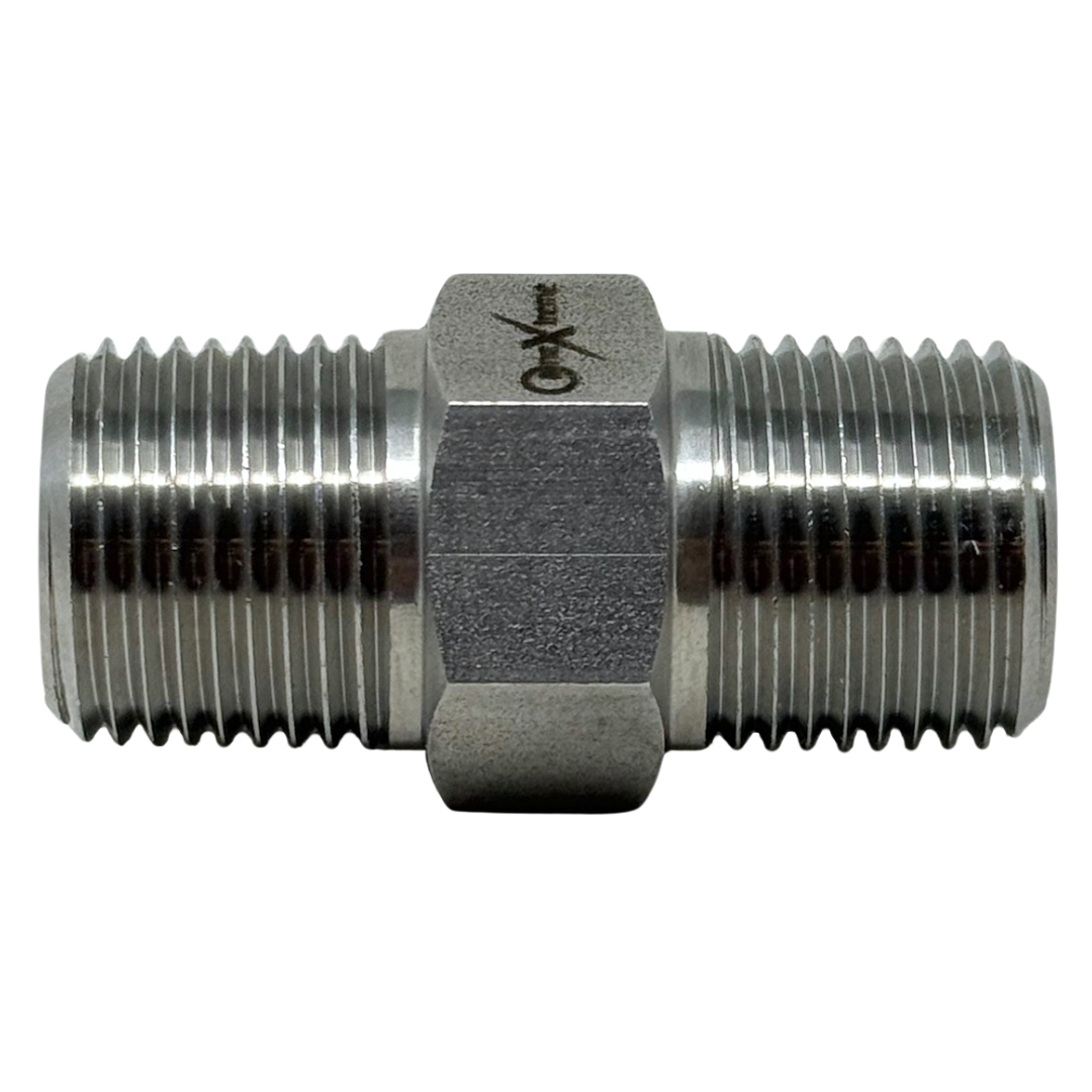 X6N06N15 : OneXtreme Adapter, 0.375 (3/8") Male NPT x 0.75 (3/4") Male NPT, 15,000psi